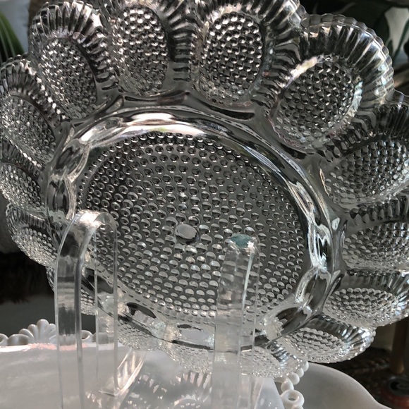 Vintage Indiana Hobnail Glass 16 Deviled Egg Plate - Picture 3 of 6